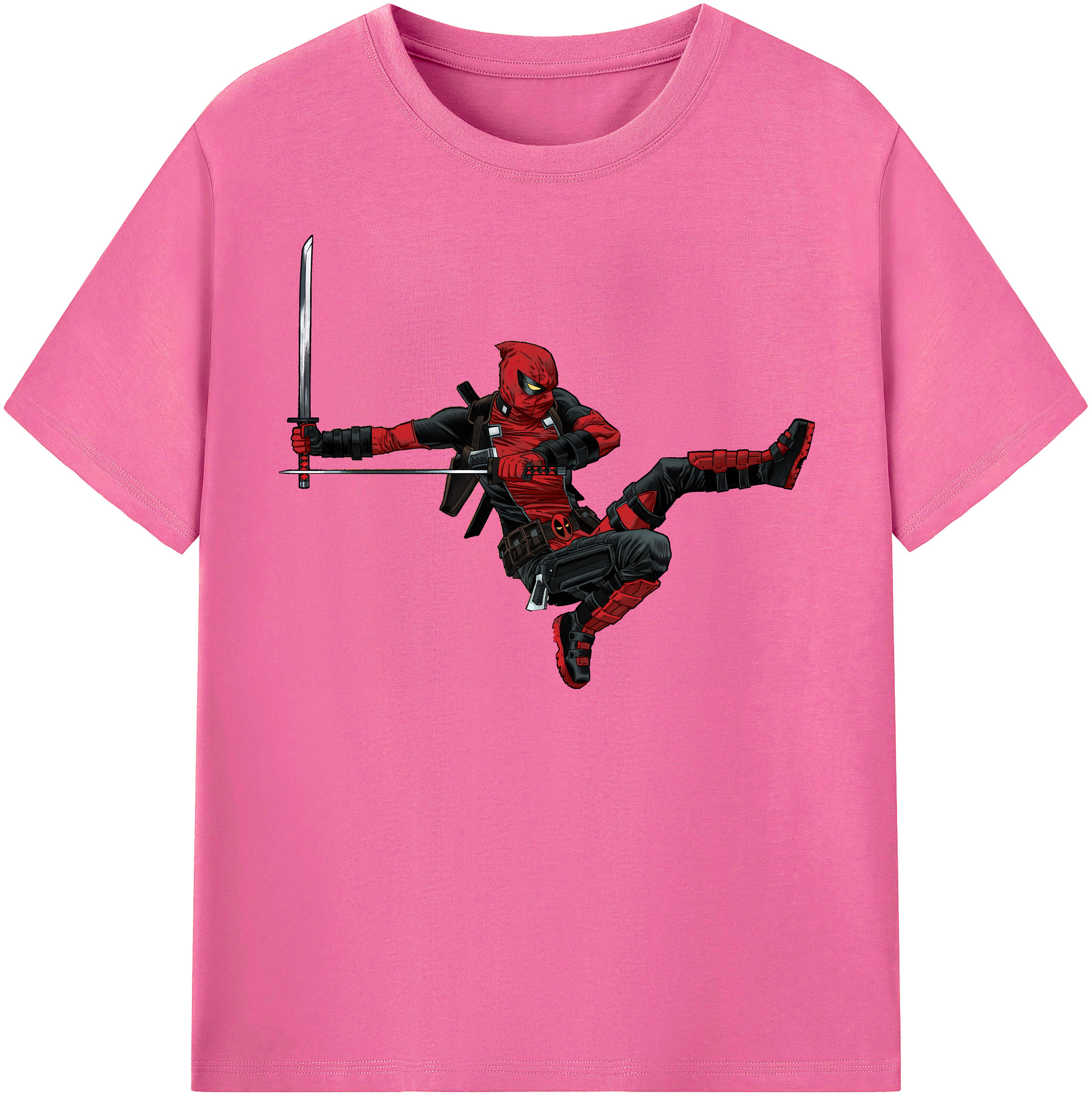 （画像用） Deadpool デッドプール レディースカジュアルプリントTシャツ（綿100％）